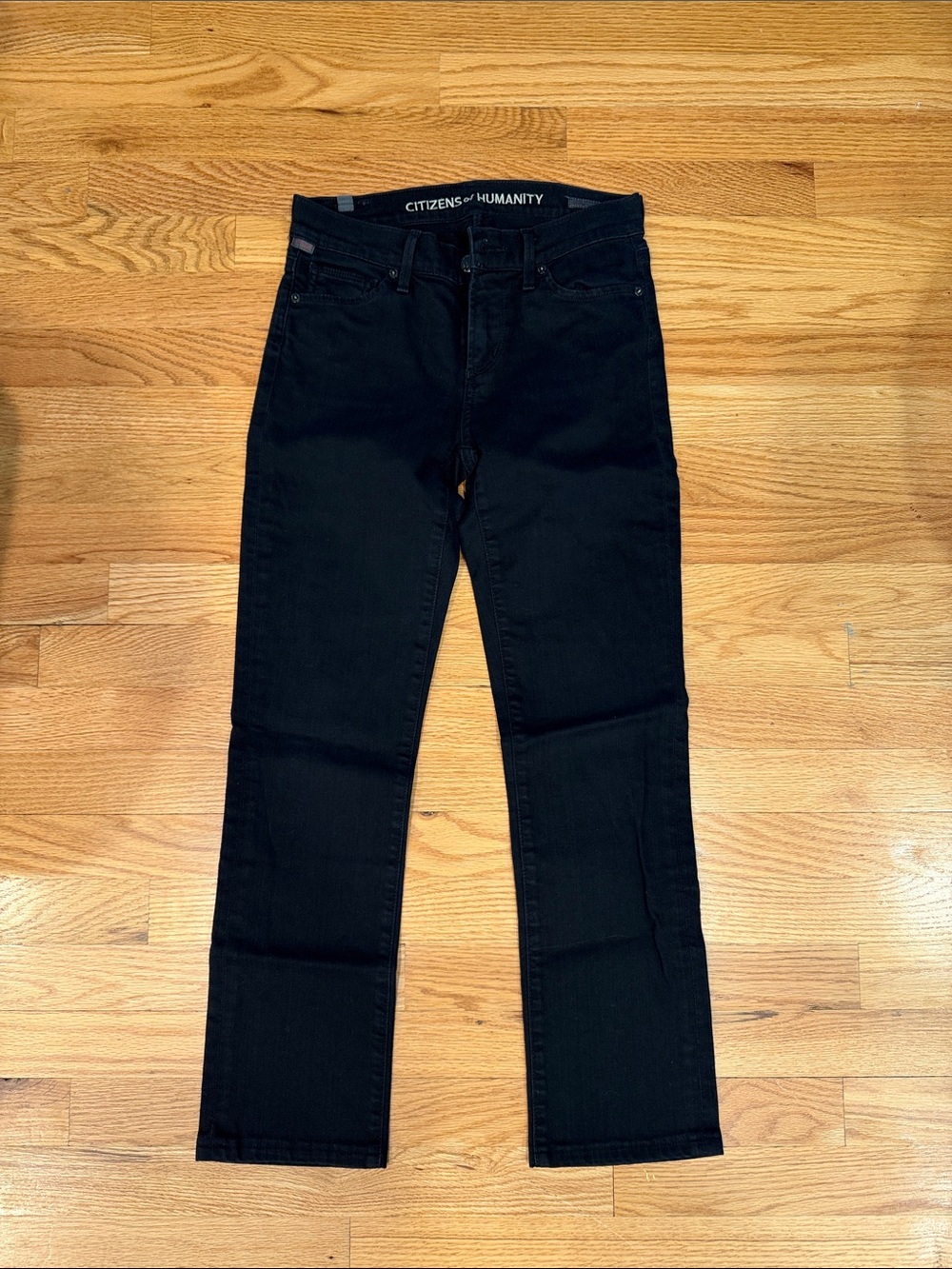 Citizens Of Humanity Black Straight Leg Jeans